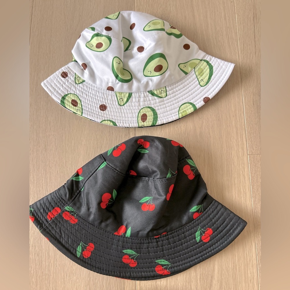 3 Hats - Avocado, Cherry, Floral' Patterns